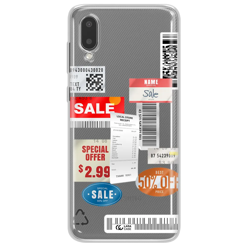 Sale Stickers Samsung A02 Clear TPU Case