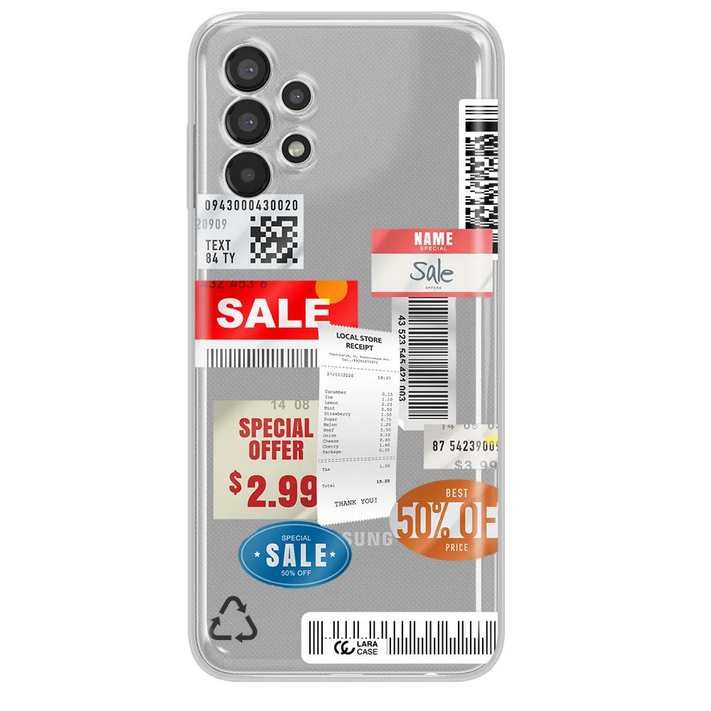 Sale Stickers Samsung A13 Clear TPU Case