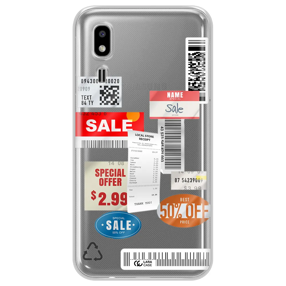 Sale Stickers Samsung A2 Core Clear TPU Case
