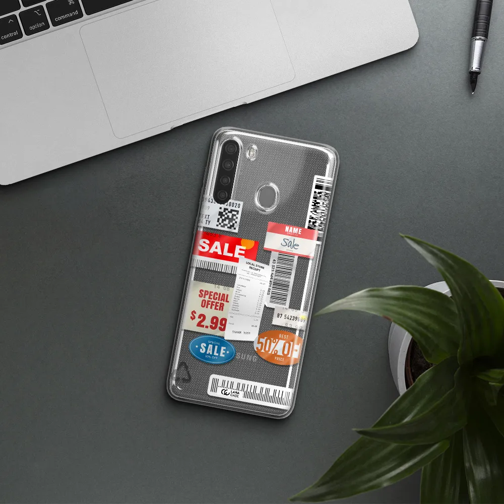 Sale Stickers Samsung A21 Clear TPU Case