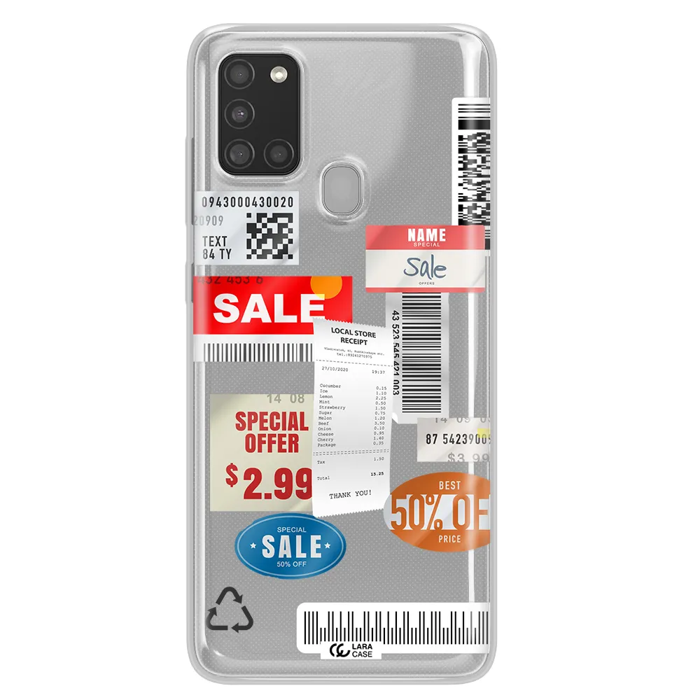 Sale Stickers Samsung A21S Clear TPU Case