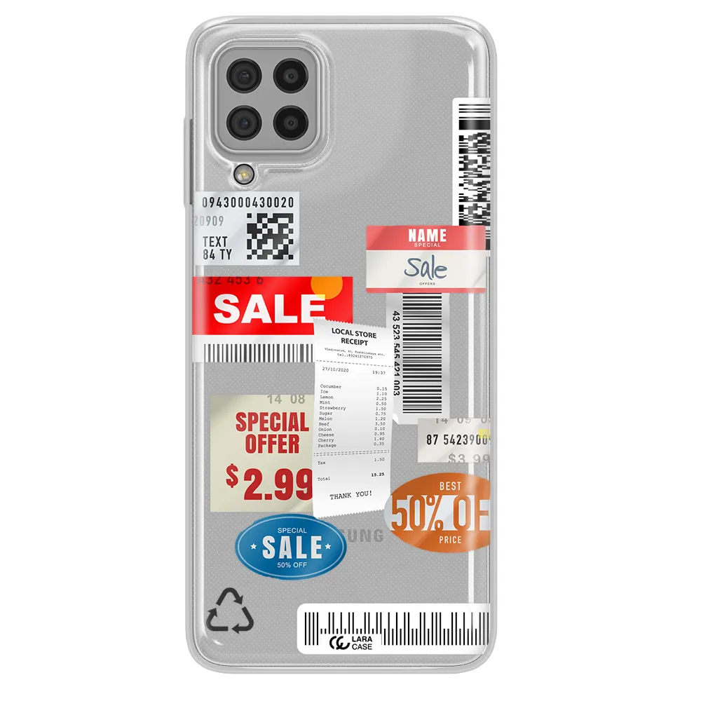 Sale Stickers Samsung A22 4g Clear TPU Case