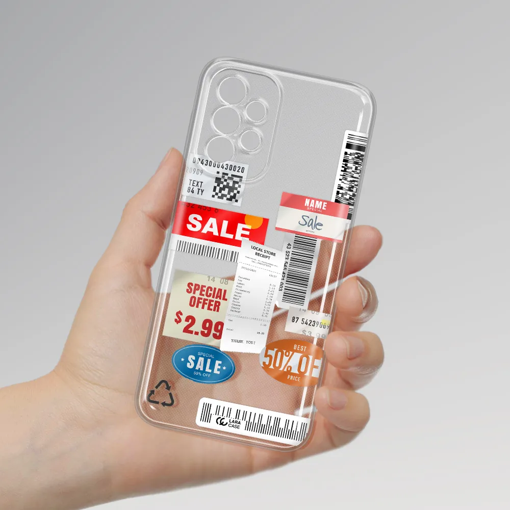 Sale Stickers Samsung A23 5G Clear Tpu Case
