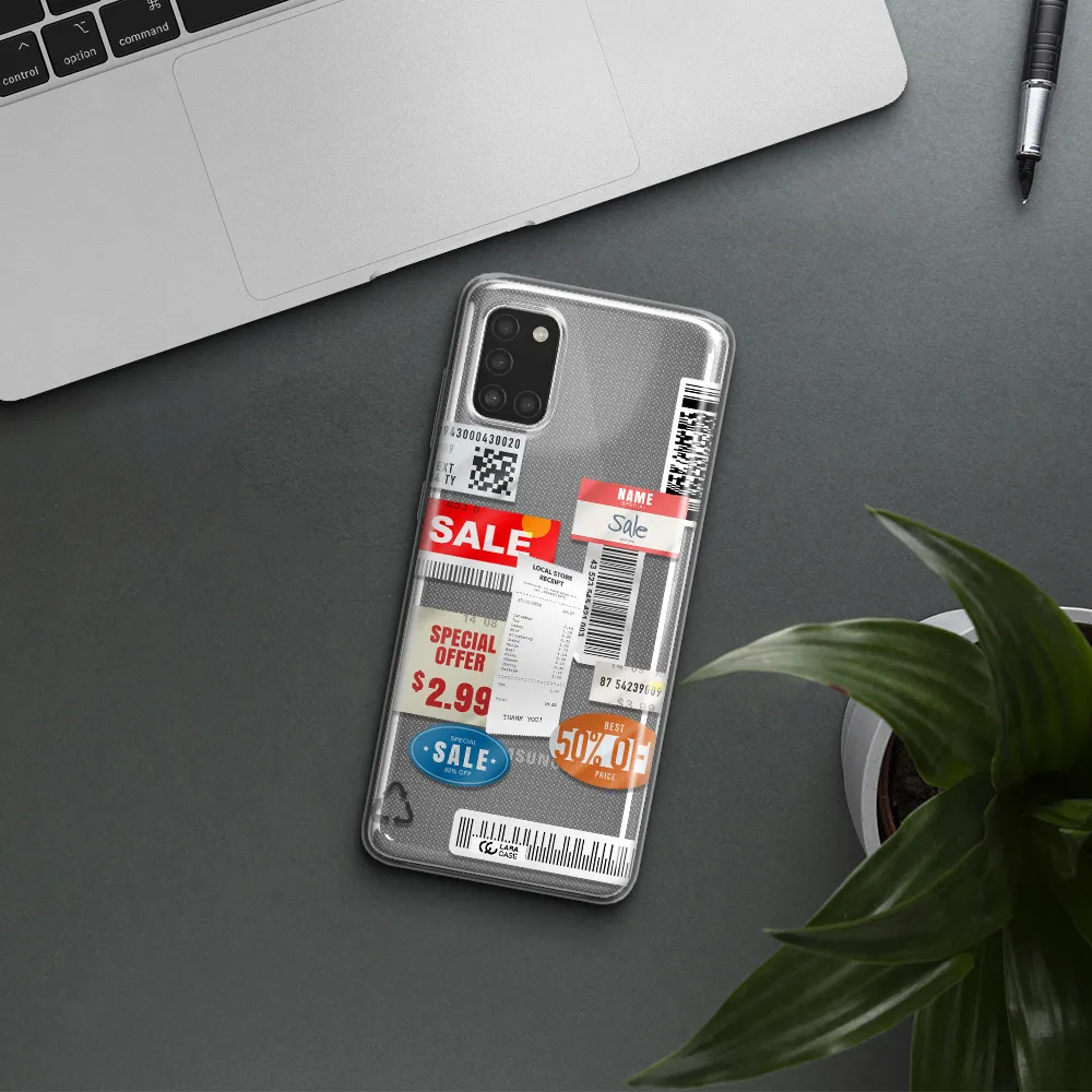 Sale Stickers Samsung A31 Clear TPU Case