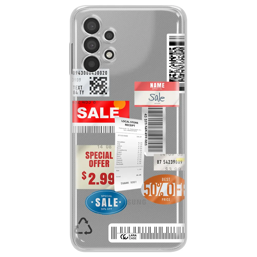 Sale Stickers Samsung A32 Clear TPU Case