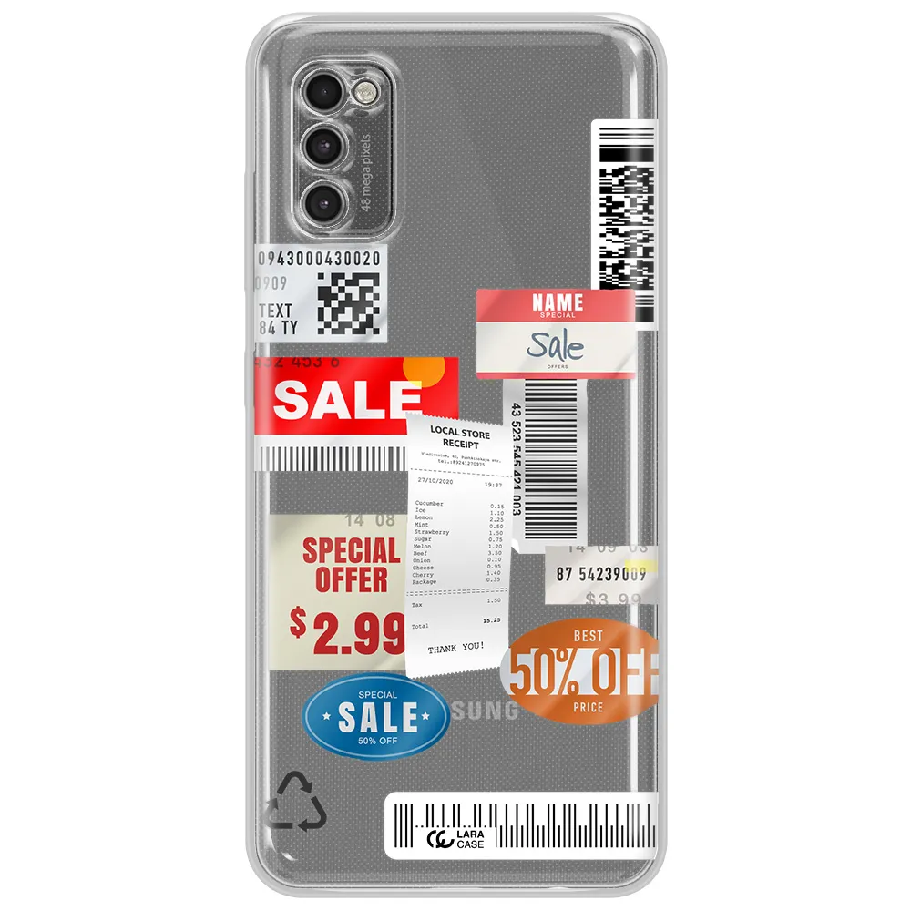 Sale Stickers Samsung A41 Clear Tpu Case