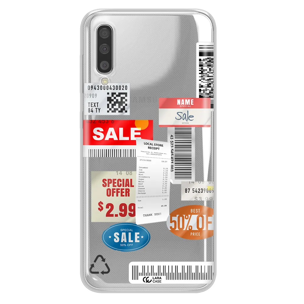 Sale Stickers Samsung A50S Clear Tpu Case