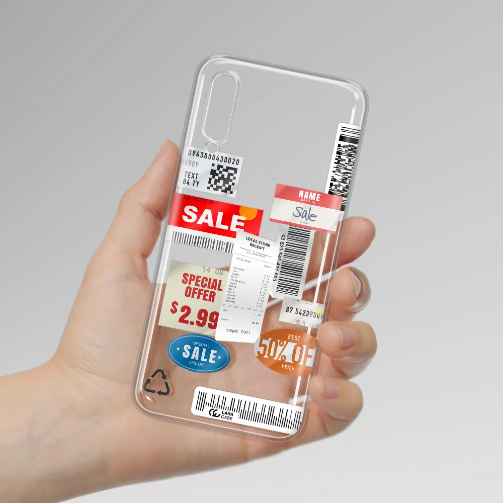 Sale Stickers Samsung A50S Clear Tpu Case