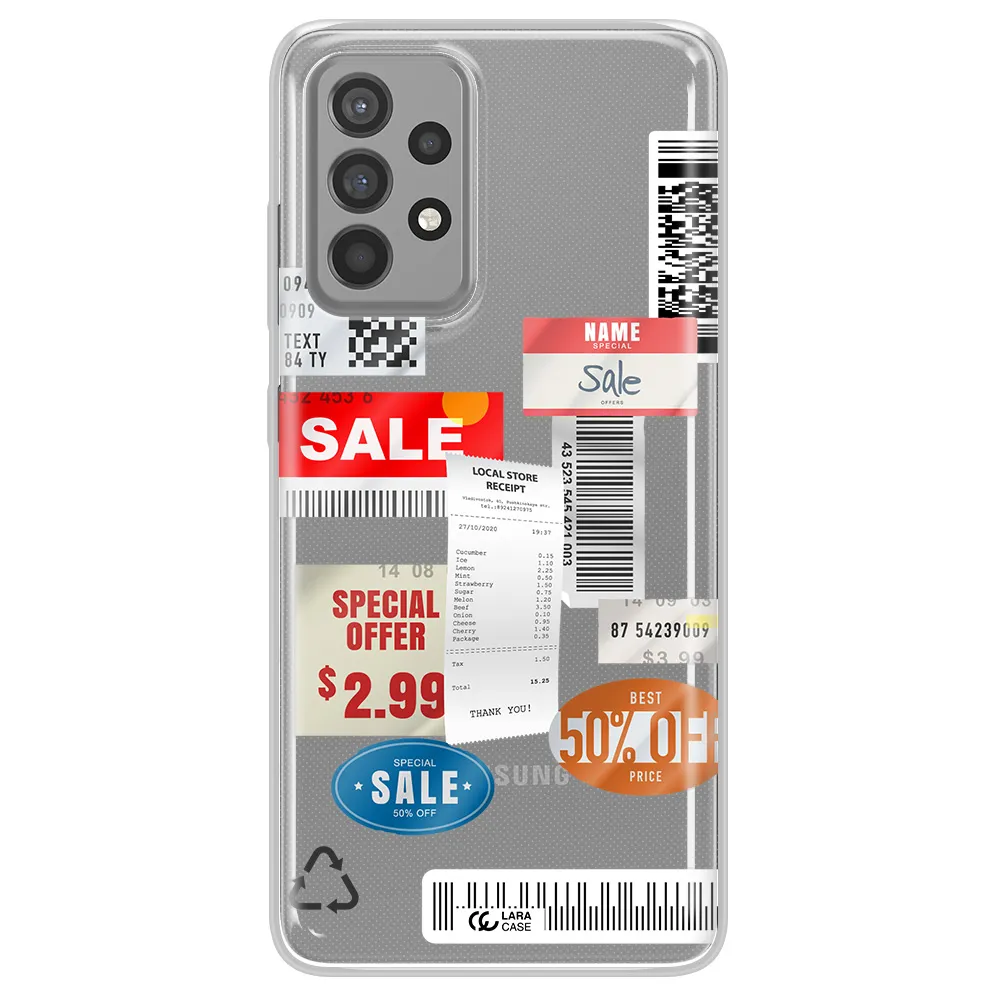Sale Stickers Samsung A52 Clear TPU Case