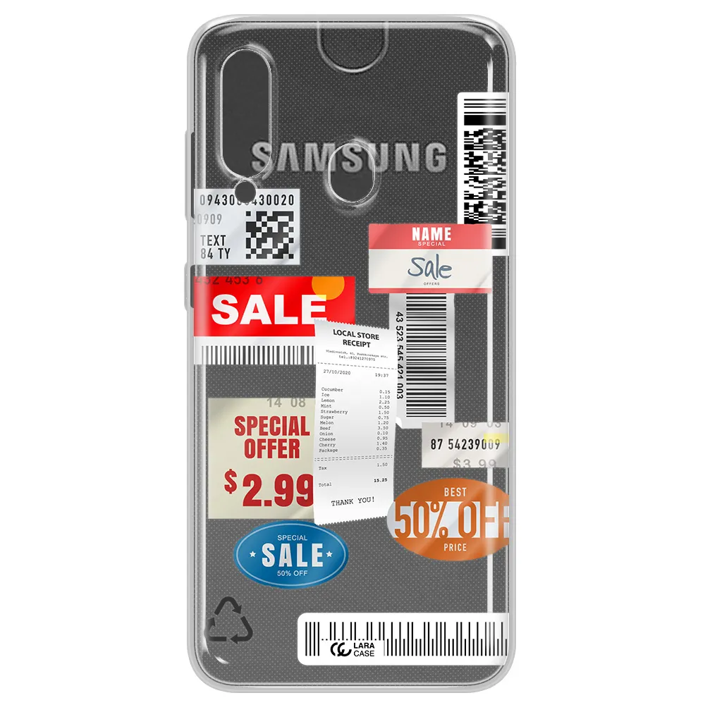 Sale Stickers Samsung A60 Clear TPU Case