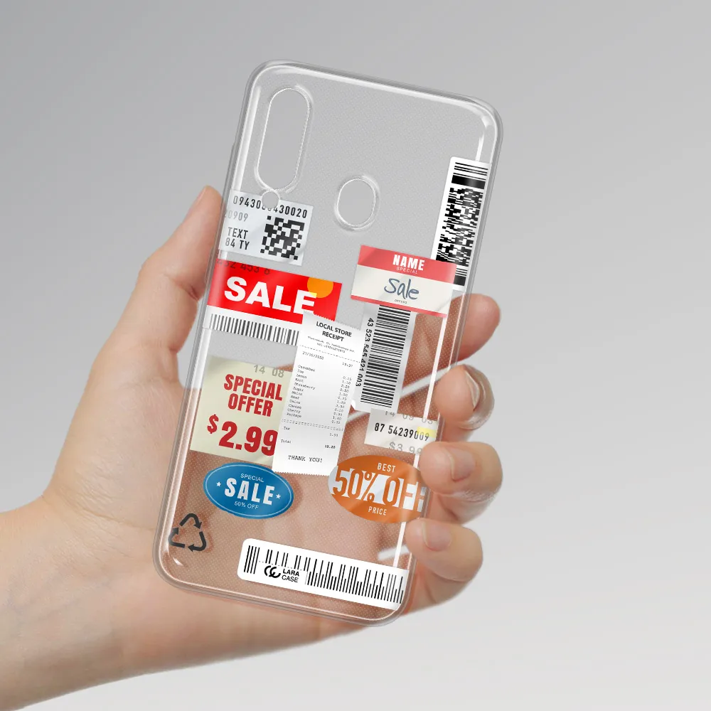 Sale Stickers Samsung A60 Clear TPU Case