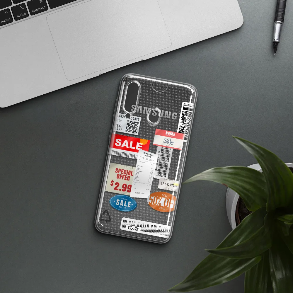 Sale Stickers Samsung A60 Clear TPU Case
