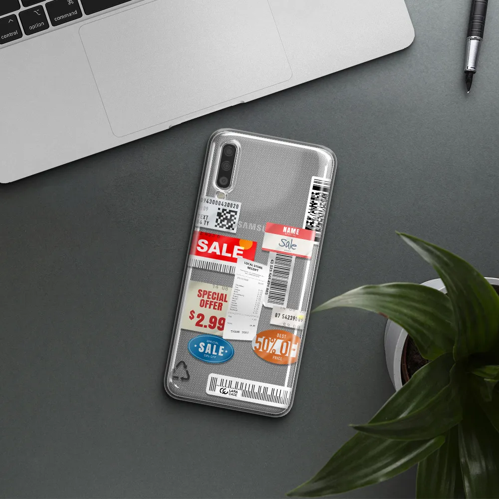 Sale Stickers Samsung A70 Clear TPU Case