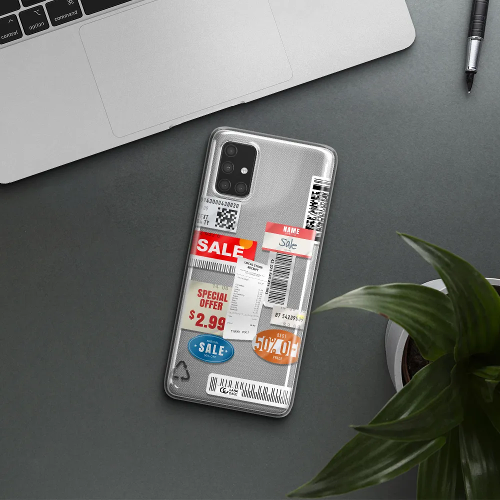 Sale Stickers Samsung A71 Clear TPU Case