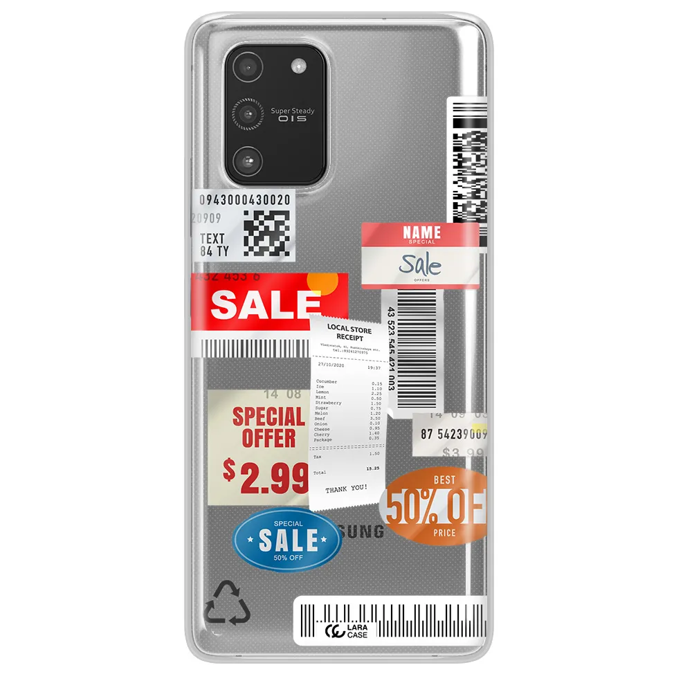 Sale Stickers Samsung A91 Clear TPU Case