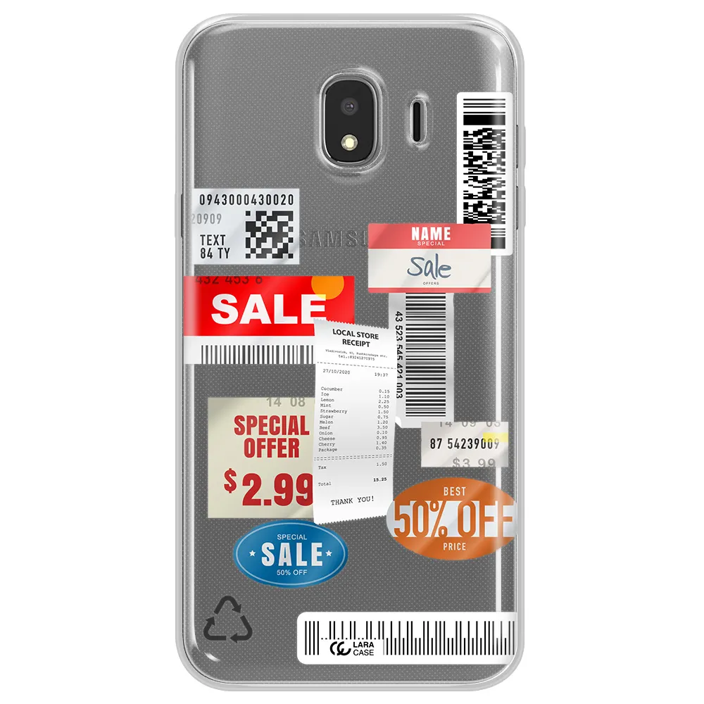 Sale Stickers Samsung J4 Clear TPU Case
