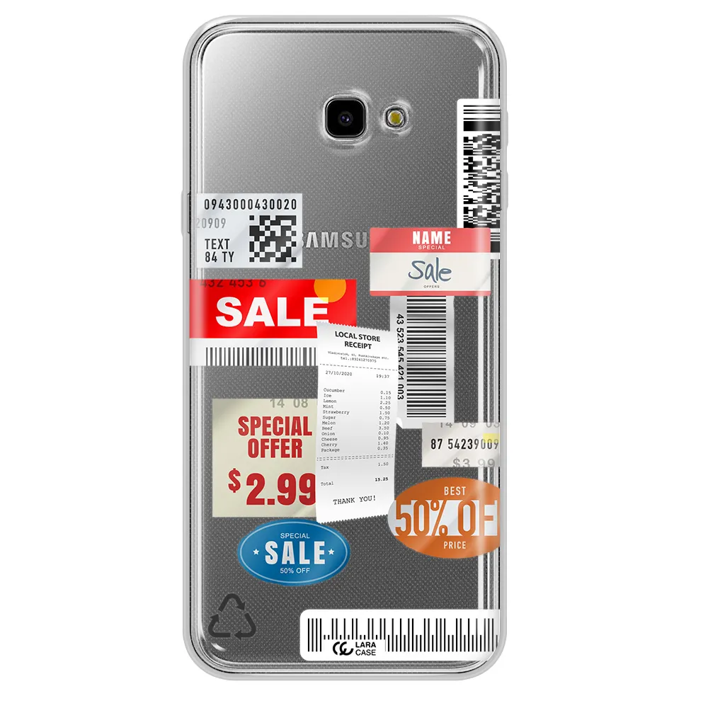 Sale Stickers Samsung J4 Plus Clear TPU Case