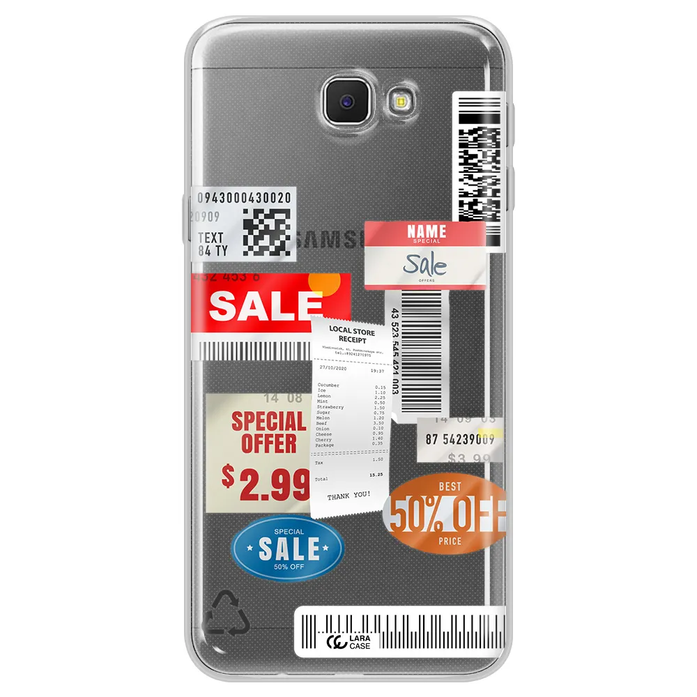 Sale Stickers Samsung J5 Prime Clear TPU Case