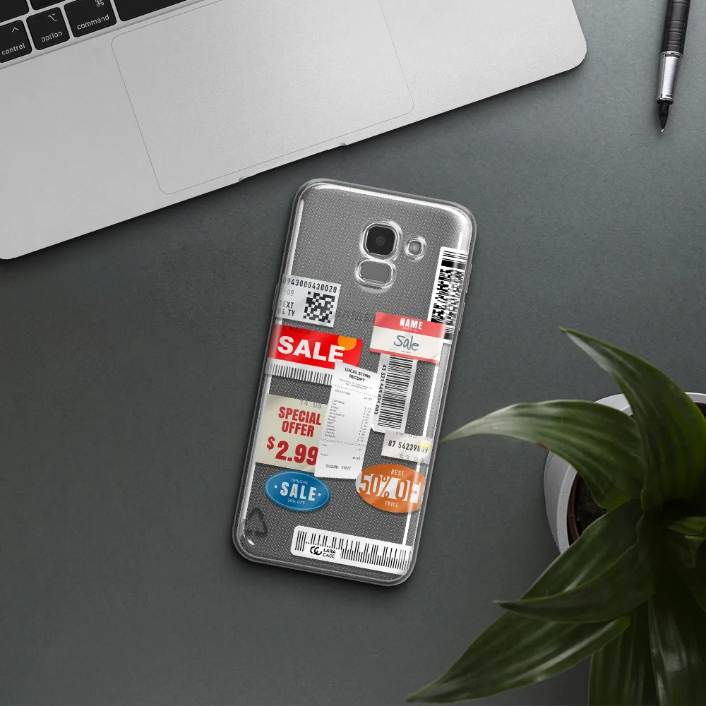 Sale Stickers Samsung J6 Clear TPU Case