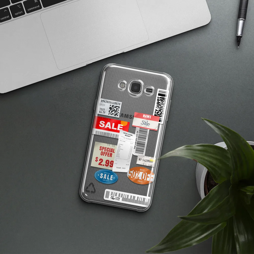 Sale Stickers Samsung J7 2015 Clear TPU Case