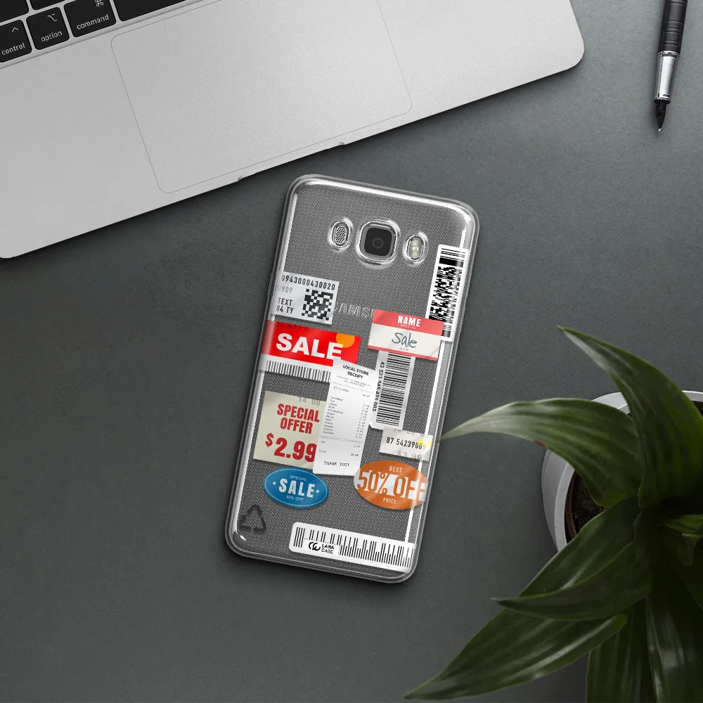 Sale Stickers Samsung J7 2016 Clear TPU Case