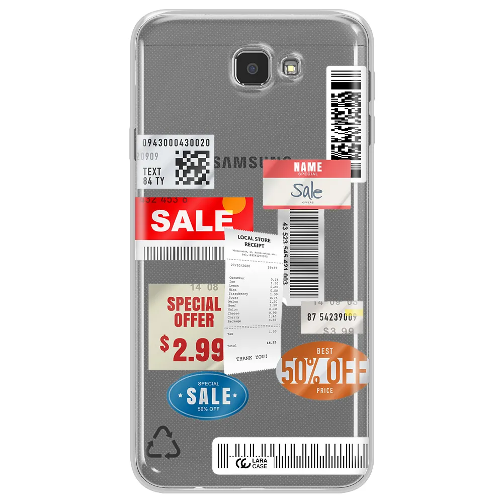 Sale Stickers Samsung J7 Prim Clear TPU Case