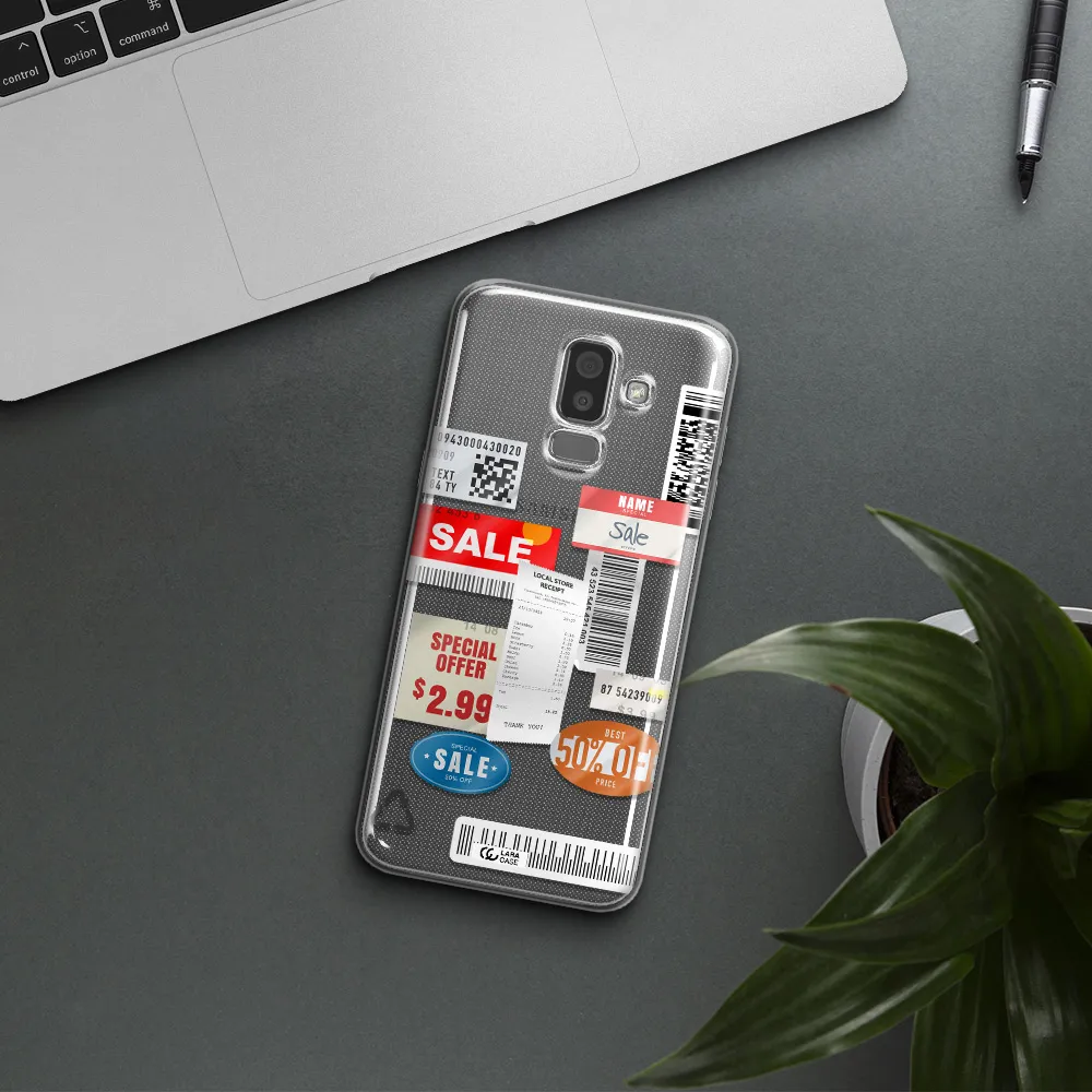 Sale Stickers Samsung J8 Clear TPU Case
