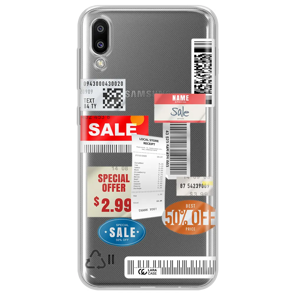 Sale Stickers Samsung M10 Clear TPU Case