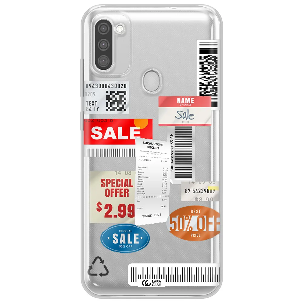 Sale Stickers Samsung M11 Clear TPU Case