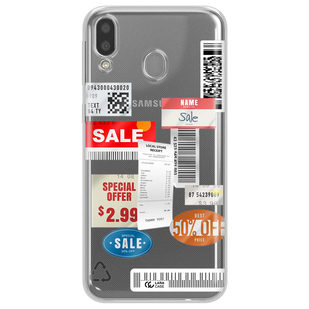 Sale Stickers Samsung M20 Clear TPU Case