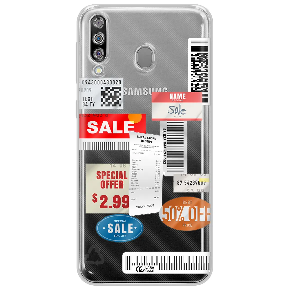 Sale Stickers Samsung M30 Clear TPU Case