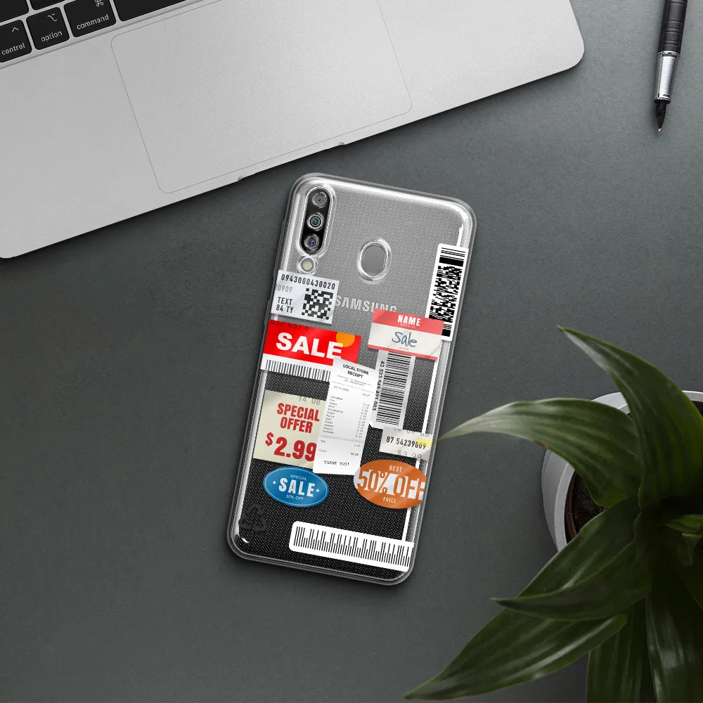 Sale Stickers Samsung M30 Clear TPU Case
