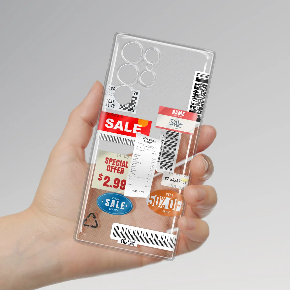 Sale Stickers Samsung S 22 Ultra Clear TPU Case