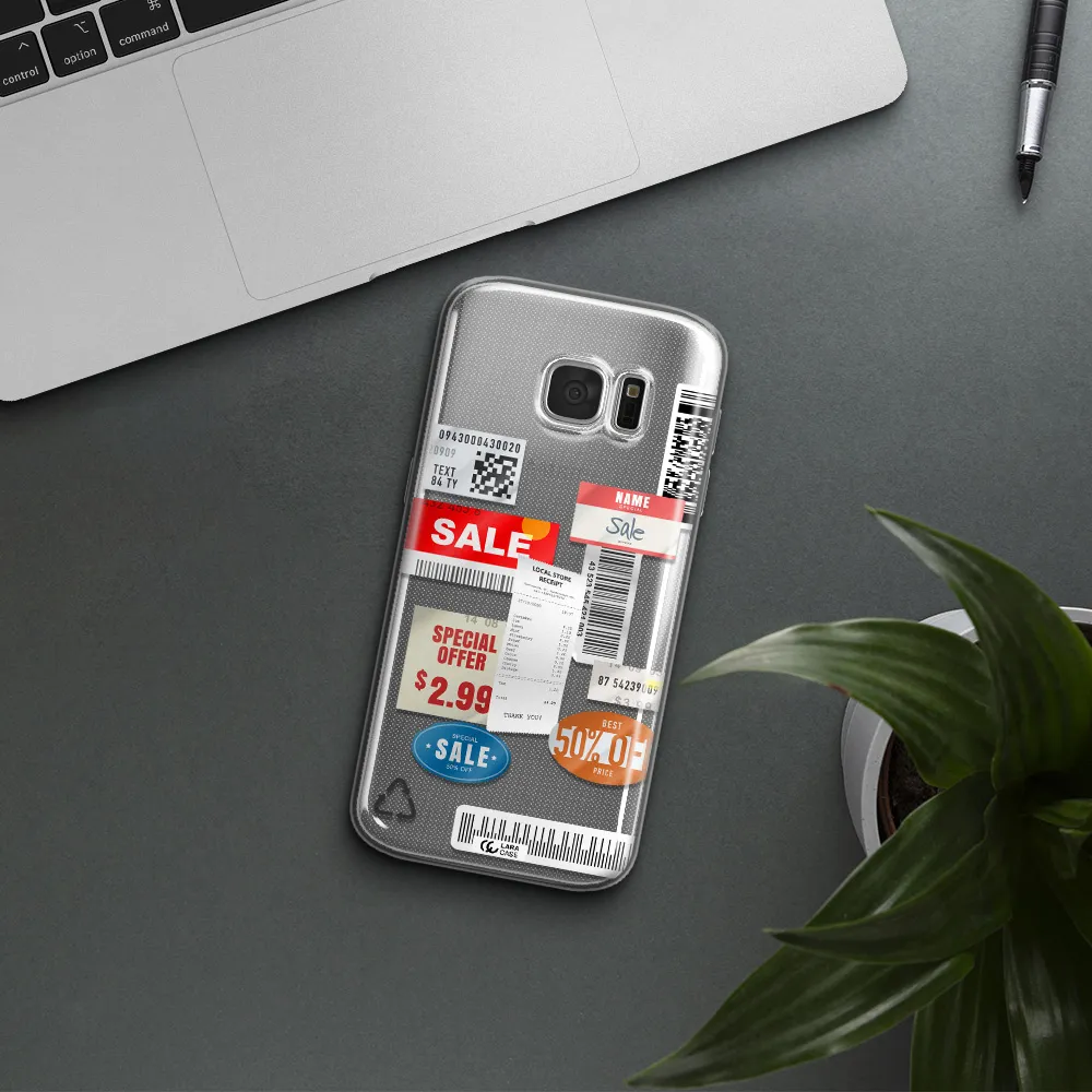 Sale Stickers Samsung S 7 Clear TPU Case