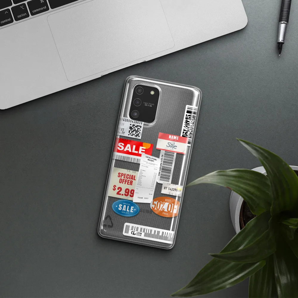 Sale Stickers Samsung S10 Lite Clear TPU Case