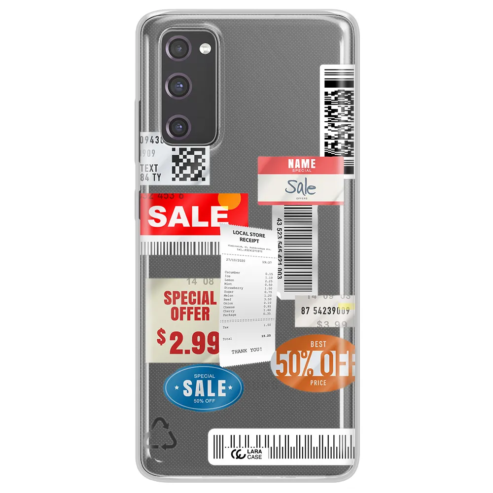 Sale Stickers Samsung S20 Fe Clear TPU Case