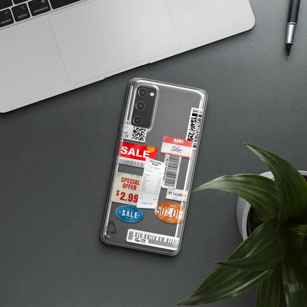 Sale Stickers Samsung S20 Fe Clear TPU Case