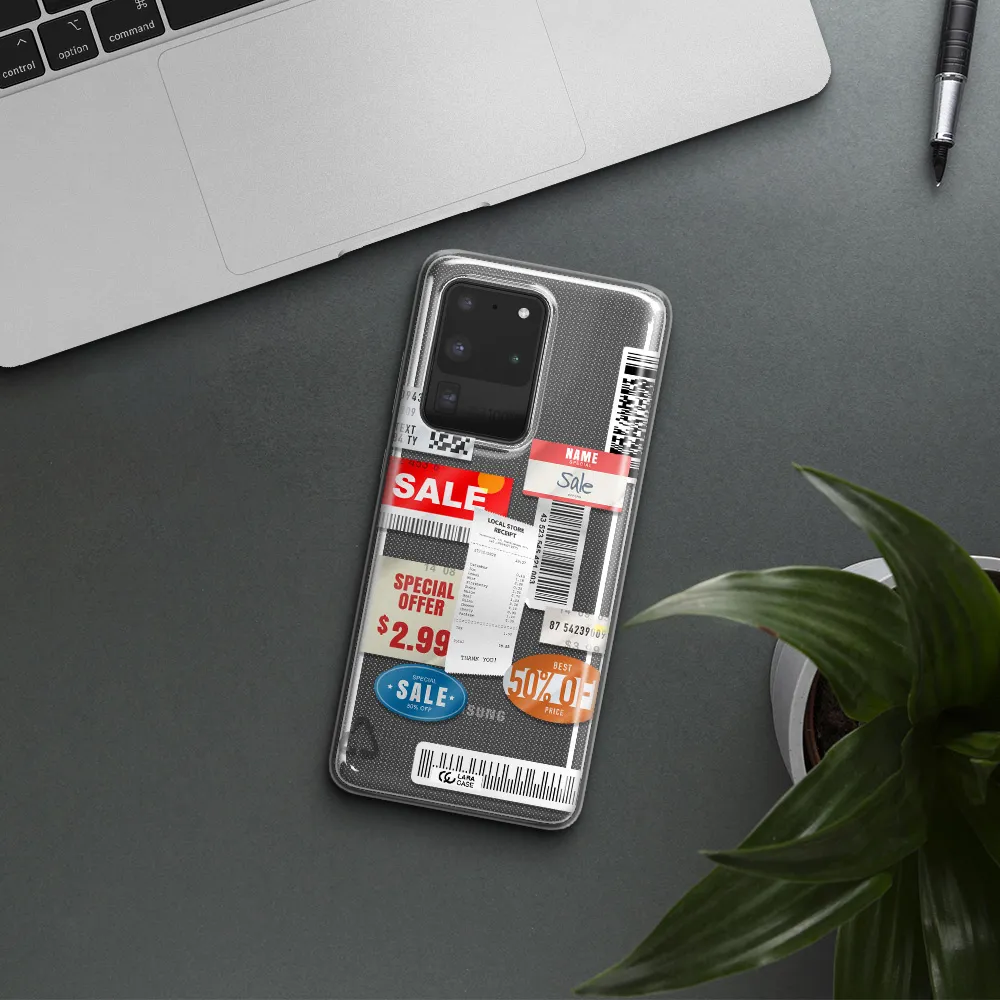 Sale Stickers Samsung S20 Ultra Clear TPU Case