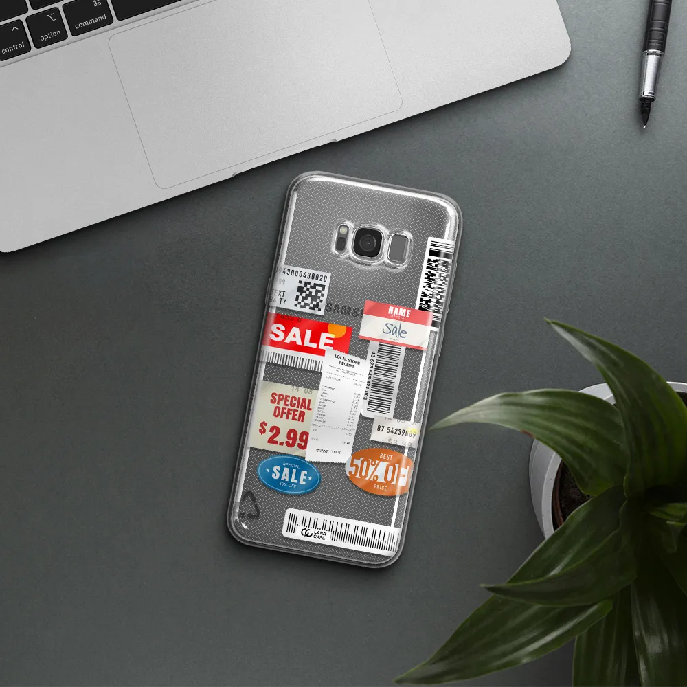 Sale Stickers Samsung S8 Plus Clear TPU Case