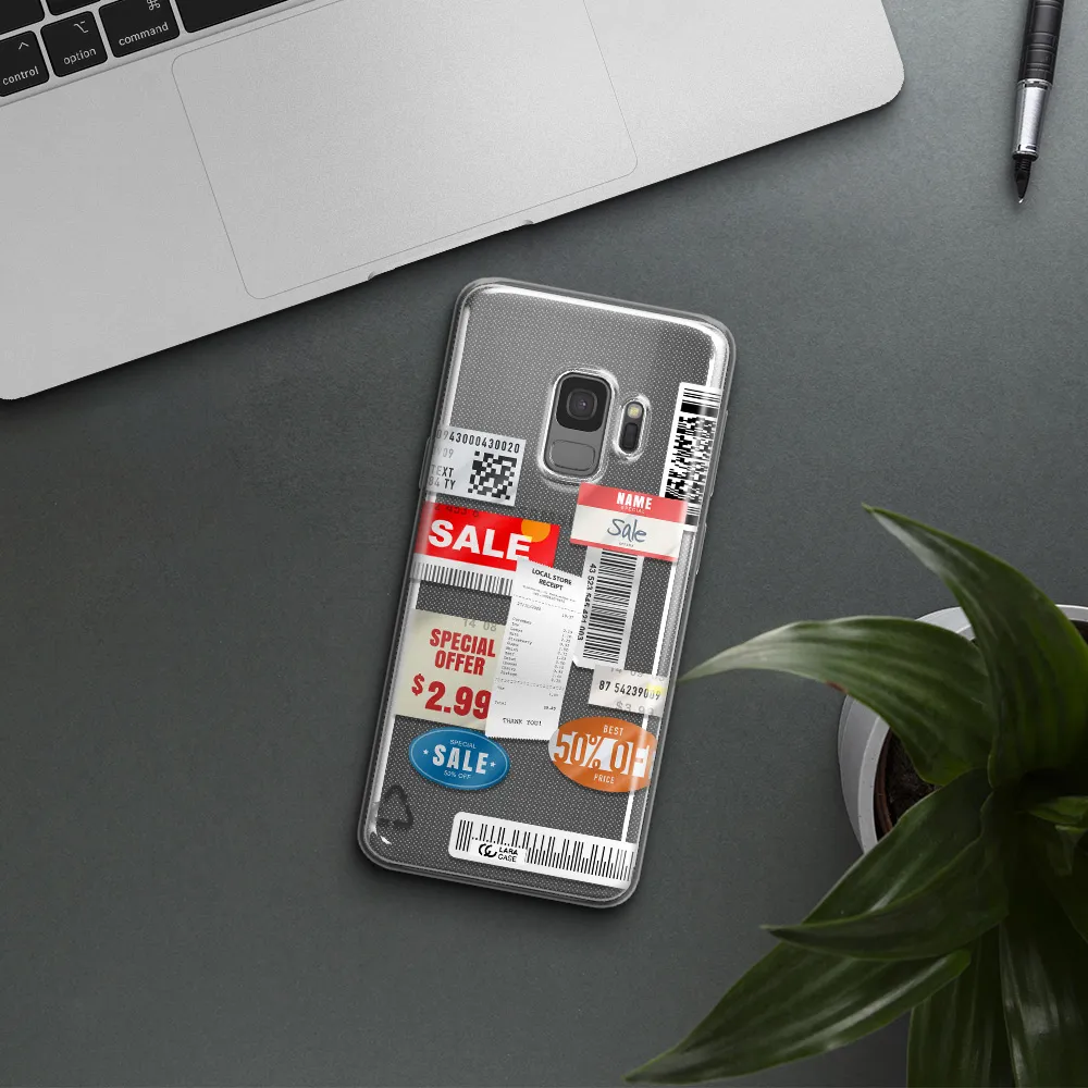 Sale Stickers Samsung S9 Clear TPU Case