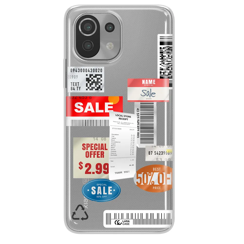 Sale Stickers Xiaomi Mi 11 Lite Clear TPU Case
