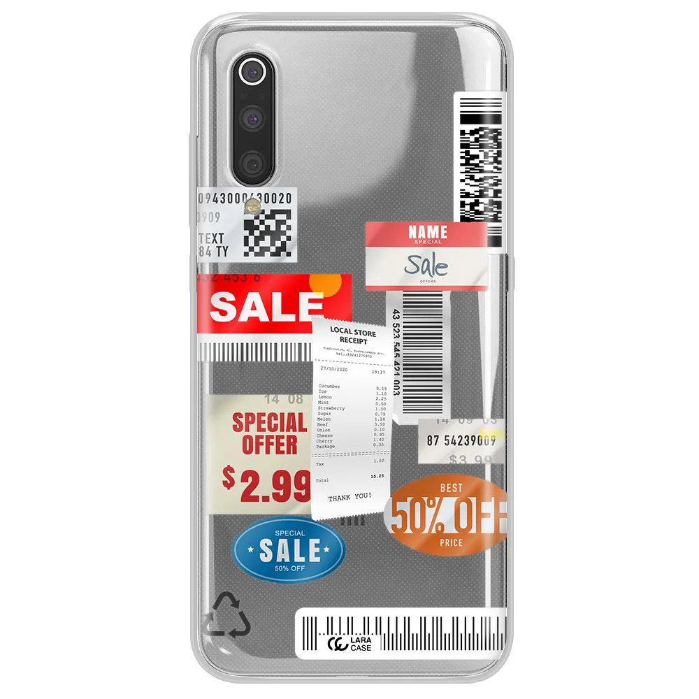 Sale Stickers Xiaomi Mi 9 Clear TPU Case