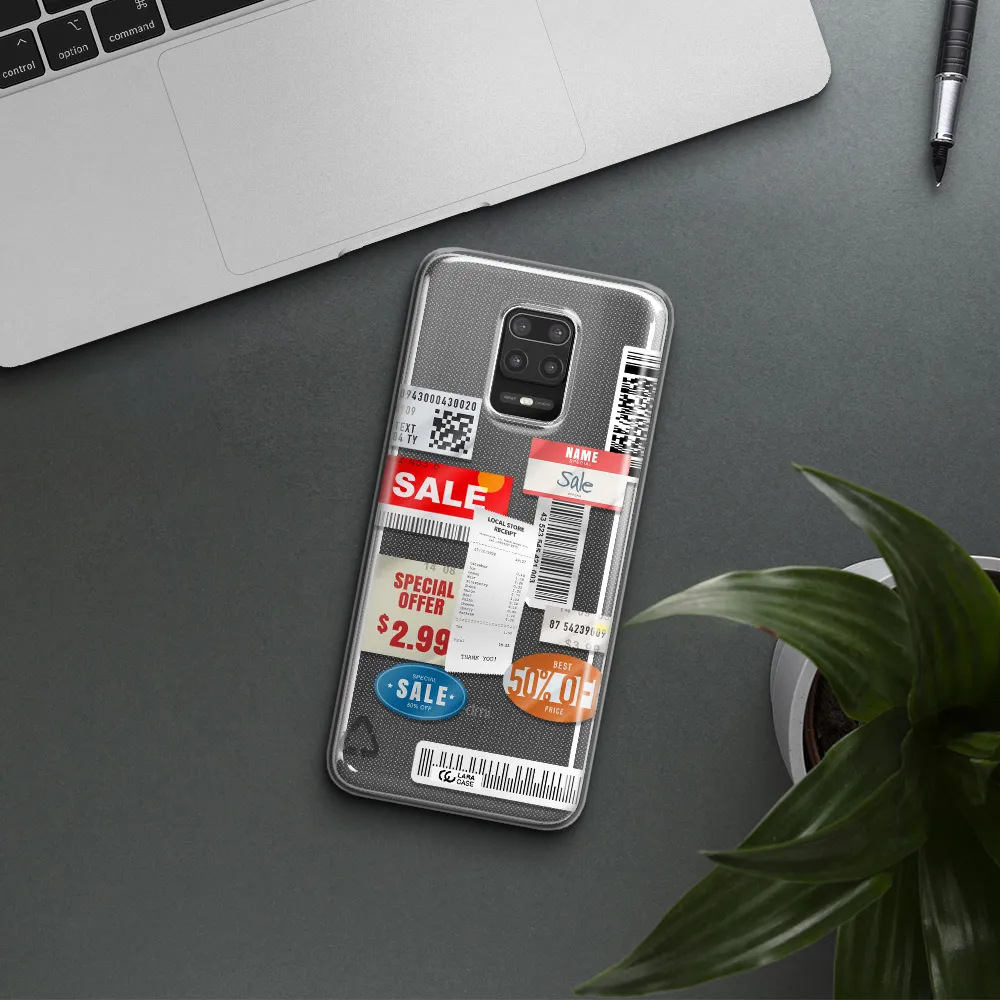 Sale Stickers Xiaomi Note 9S Clear TPU Case