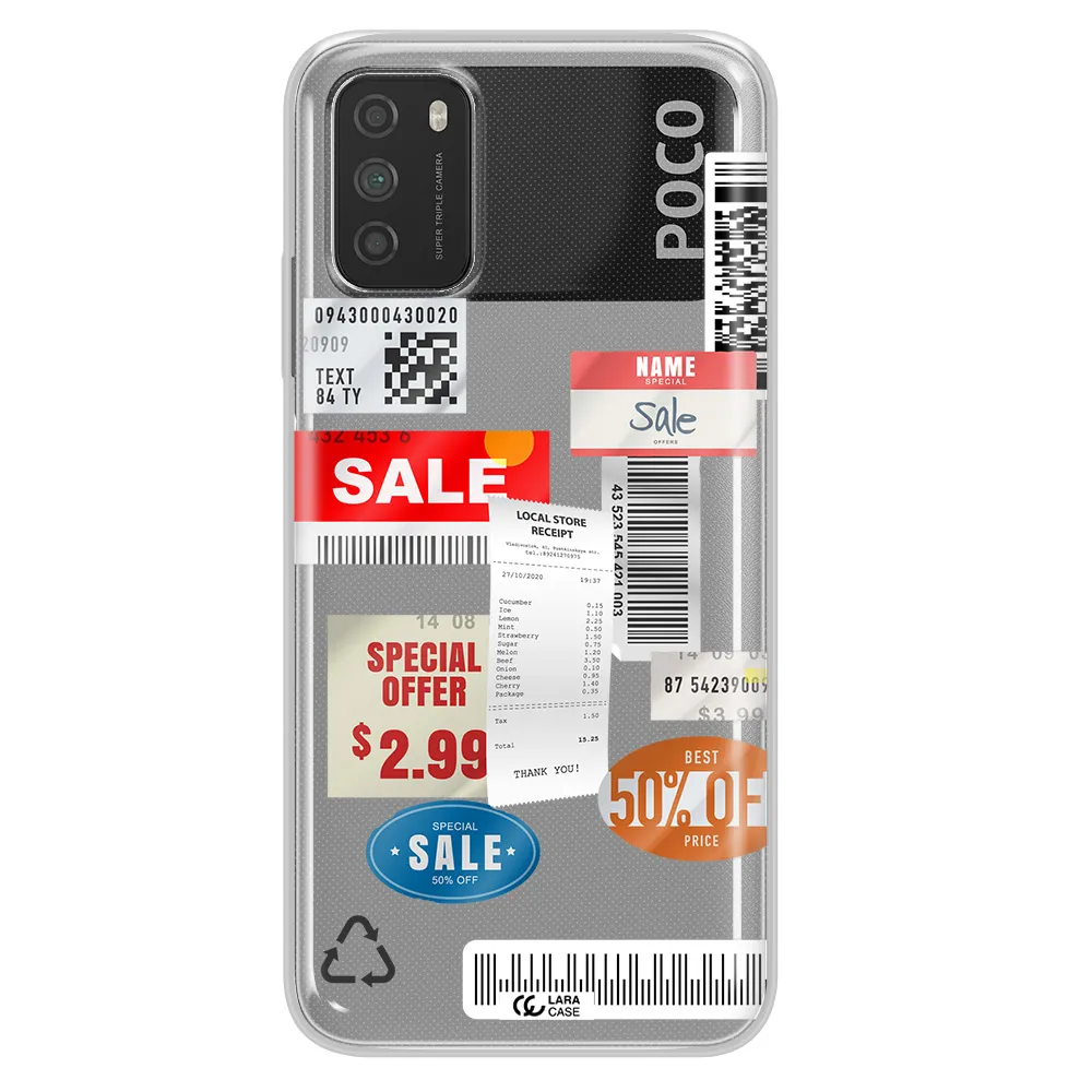 Sale Stickers Xiaomi Poco M3 Clear TPU Case