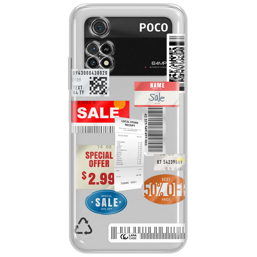 Sale Stickers Xiaomi Poco M4 Pro 4G Clear Tpu Case
