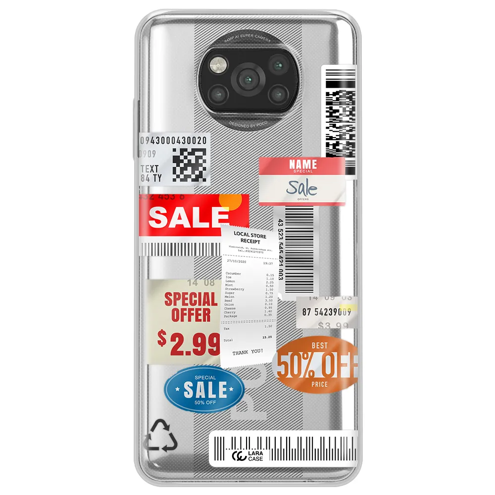 Sale Stickers Xiaomi Poco X3 Clear TPU Case