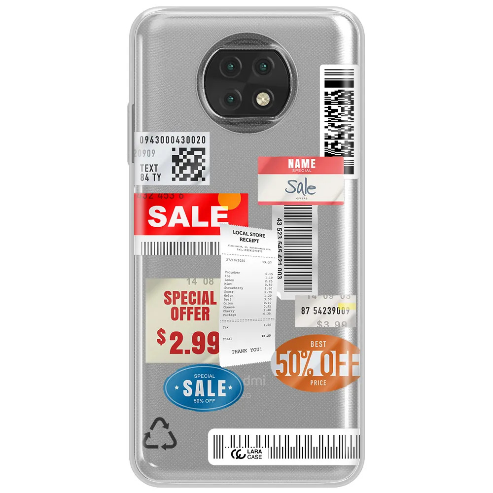 Sale Stickers Xiaomi Redmi Note 9T Clear Tpu Case