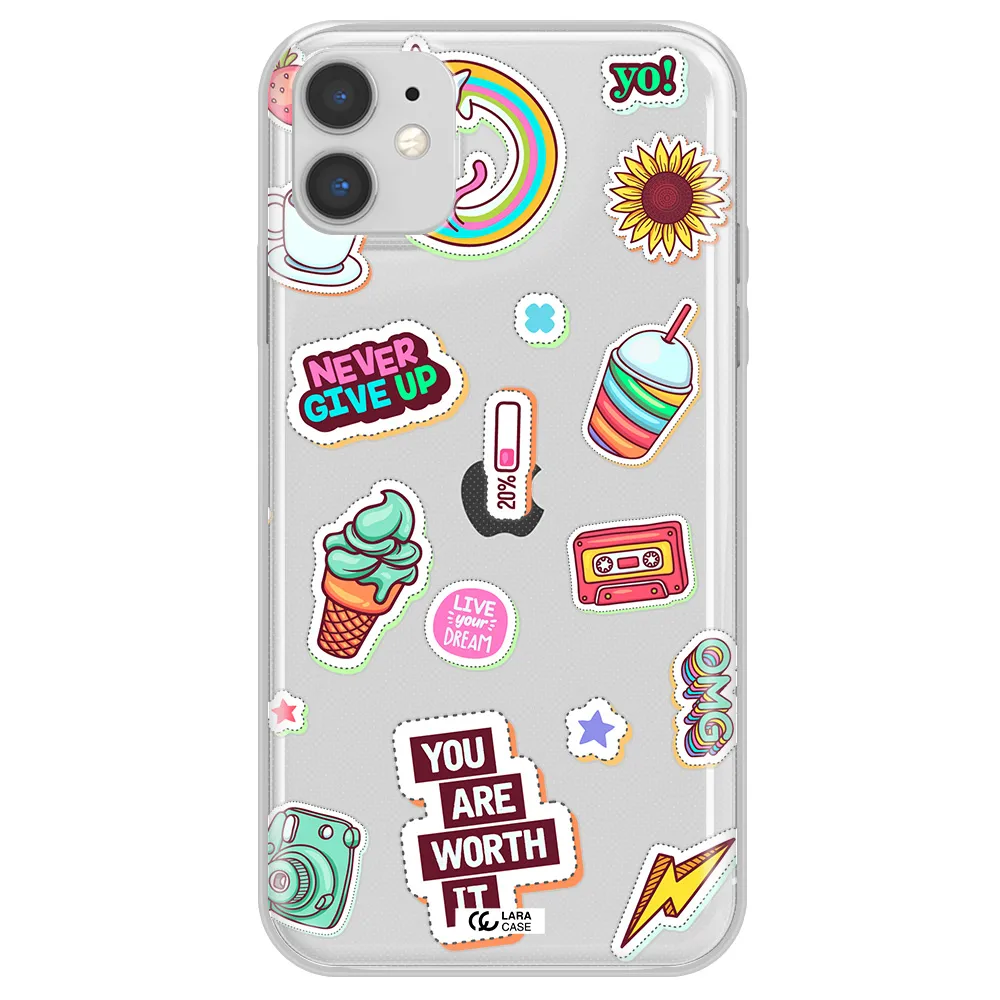 Summer Stickers Apple iPhone 11 Clear TPU Case