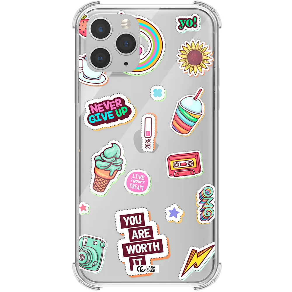 Summer Stickers Apple iPhone 11 pro Clear PC Case