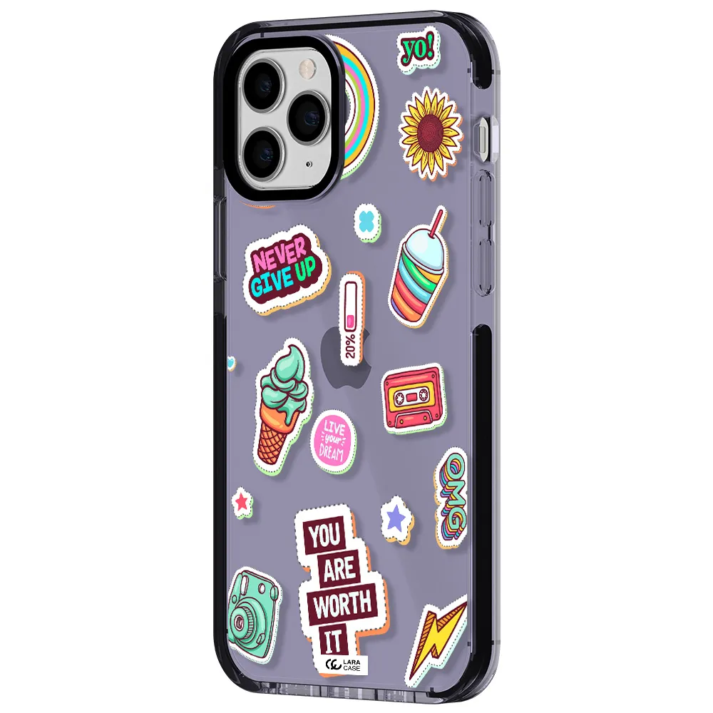 Summer Stickers Apple iPhone 11 pro max impact Lilac Case